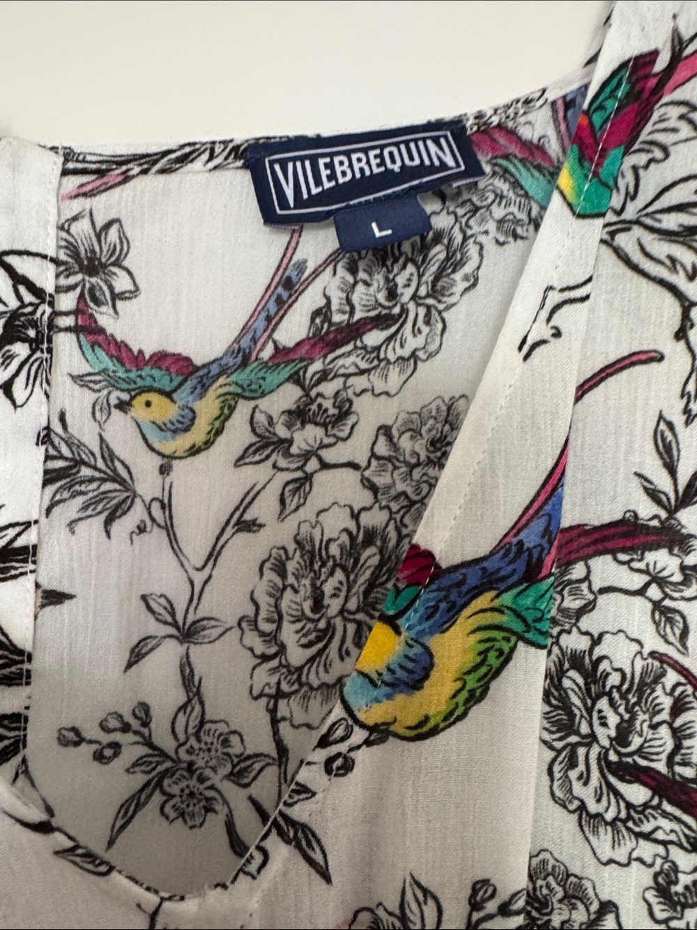 Vilebrequin White romper with Multicolor Parrot Print - Picture 5 of 7